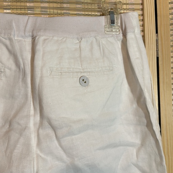 Charter Club Pant Shop Linen Cotton Drawstring Waistband Winter White Pants 8 - Picture 12 of 14